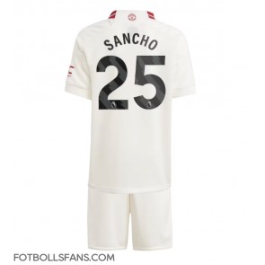 Manchester United Jadon Sancho #25 Replika Tredje Tröja Barn 2023-24 Kortärmad (+ Korta byxor)